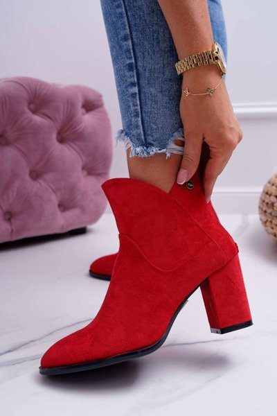 Moteriški batai su aukštakulniais Sergio Leone raudoni BT525