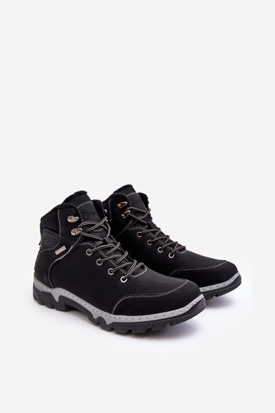 Bottes de trekking pour hommes fourrées noires Raisah
