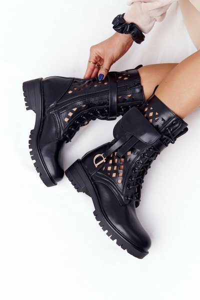 Rock Star Schwarze Zellophan-Stiefel