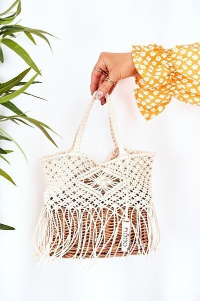 Braided Handbag Basket NOBO XK0050 Beige