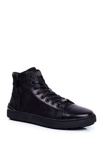 Herren GOE Leder Sneakers Schwarz GG1N3019