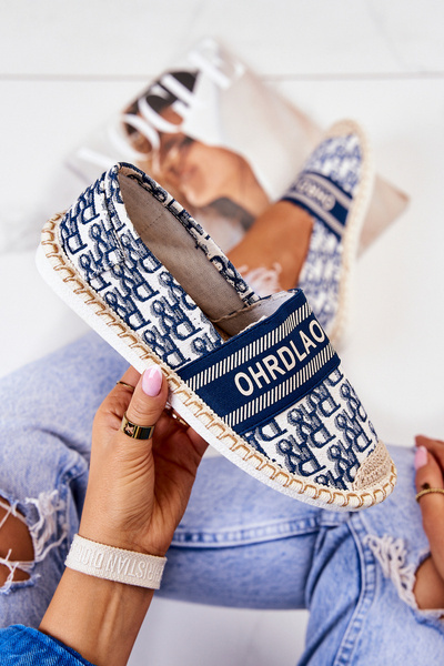 Klasszikus Espadrilles Blue meleg idő
