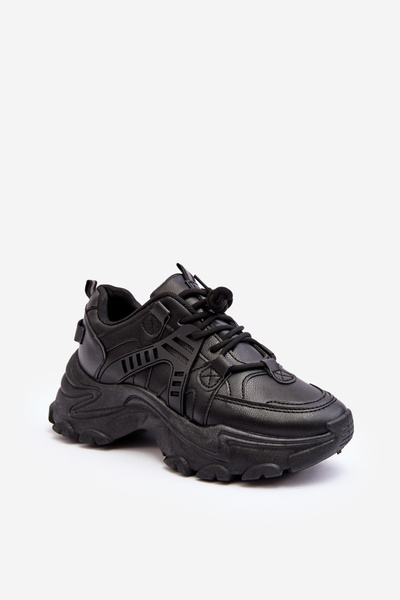 Baskets de sport épaisses pour femmes noires Toderus