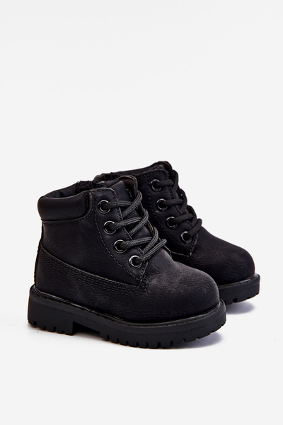 Bottes de trappeur isolées noires pour enfants Dexter