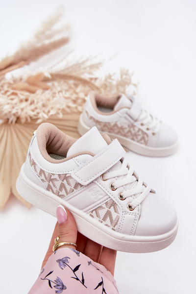 Sports Shoes Sneakers for Children from Eco Leather White-Beige Anelisa