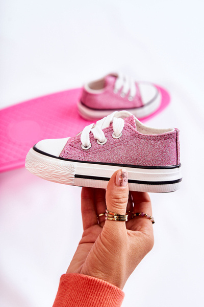 Kinder Turnschuhe gebunden Rosa Wella