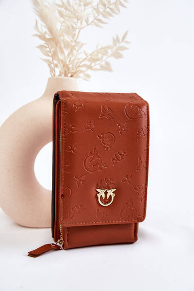 Portefeuille de sac à main à la mode 2 en 1 avec gaufrage marron Savano
