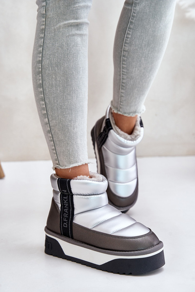 Bottes de neige basses à semelle épaisse D.Franklin DFSH371010 Argent