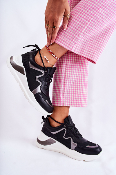 Baskets à la mode pour femmes noires Allie