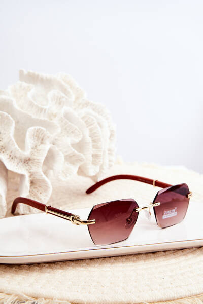 Lunettes de soleil marron UV400 pour femmes