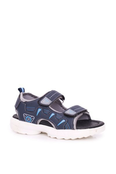 Gyermek ifjúsági fiú szandál Bur Navy Blue Pelgro-val