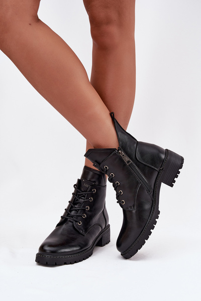 Isolierte Damenschuhe auf Blockabsatz Vinceza 58609 Schwarz
