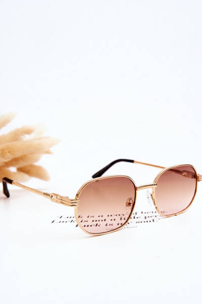 Ochelari de soare la modă Ful VUE V160049 Gold-Bright Brown