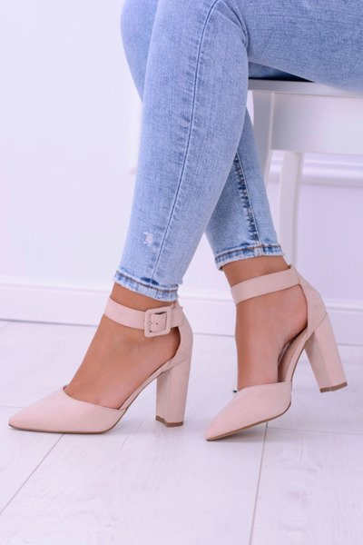 Damen Sämischleder Stiletto Pumps Beige Harinta