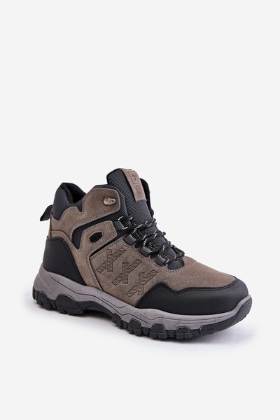 Chaussures de randonnée chaudes homme à lacets gris Zerista