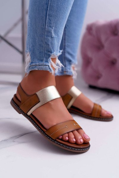 Women's Flat Sandals Sergio Leone SK014 Camel Agrina