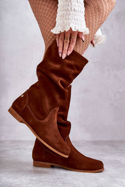 Pantofi din piele de căprioară pentru femei Maciejka 05057-29 Brown