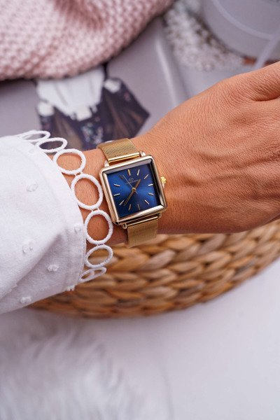 Women's Watch Giorgio & Dario Gold Navy Blue Fanne Dial