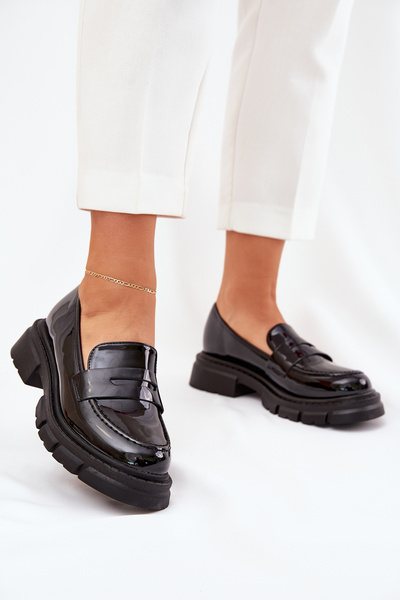 Mocassins Vernis Femmes Noirs Elearionna