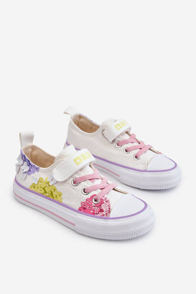 Niedrige Turnschuhe mit Klettverschluss für Kinder Big Star LL374061 Weiß