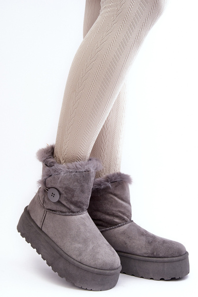 Damen Schneestiefel Mit Plattform Und Fellschwarzem Wikasem