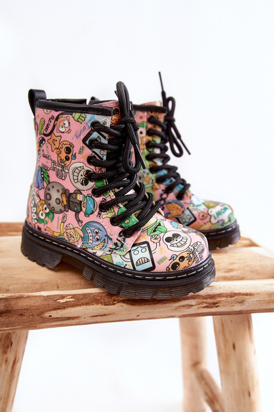 Bottes Chaudes Enfant Imprimé Rose Dexi