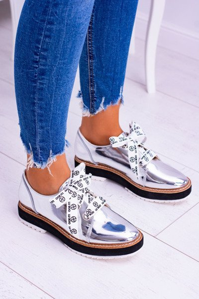 Lu Boo – demi-bottes Moonlight pour femmes, miroir argenté