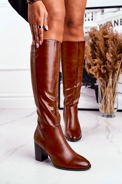 Kniehohe Damenstiefel Sergio Leone braun KZ278