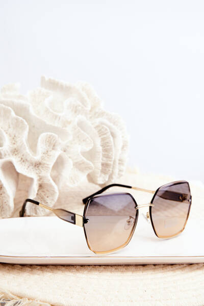 Damen-Sonnenbrille mit Verlaufsgläsern UV400 Gold