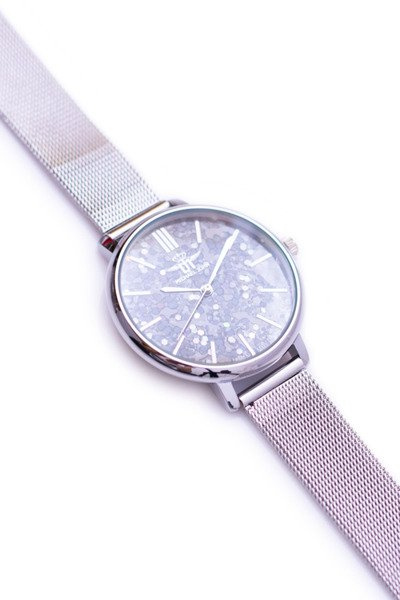 Montre Femme Michael John Black Brocade Shield Argent Eneli