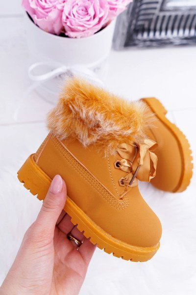 Bottes Enfant Trappeurs Doublées Polaire Camel Tesoro