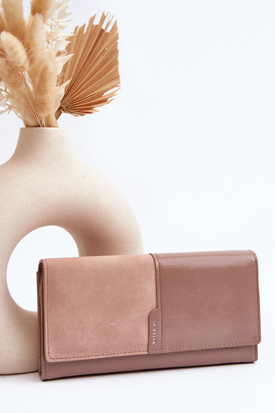 Portefeuille Femme Fermeture Magnétique Beige Harmale