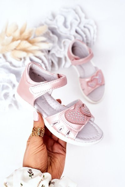 Sandales Velcro Enfant Rose My Heart