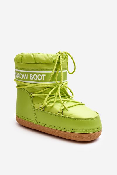 Bottines de neige nouées pour femme en Soia vert olive