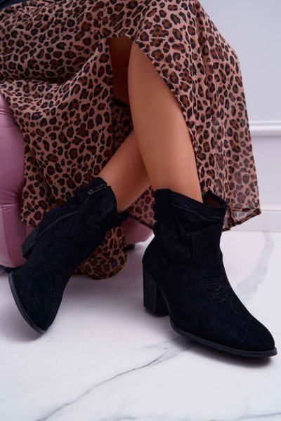 Cizme de stiletto pentru femei cizme de cowboy negre maverick