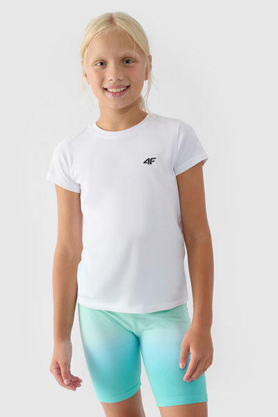 T-shirt En Coton Lisse Fille Blanc 4F 4FJWMM00TTSHF1658-10S