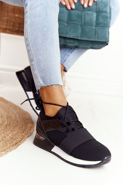 Női sportcipő tornacipő fekete Netta