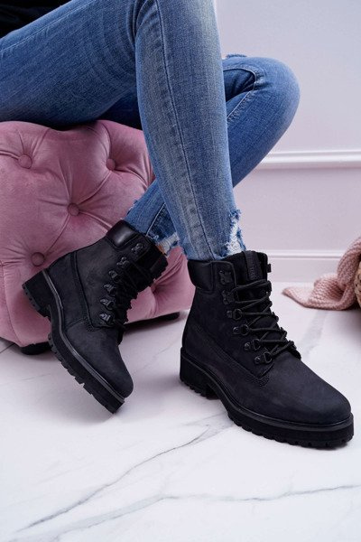 Cizme pentru femei Trappers Big Star Black EE274033