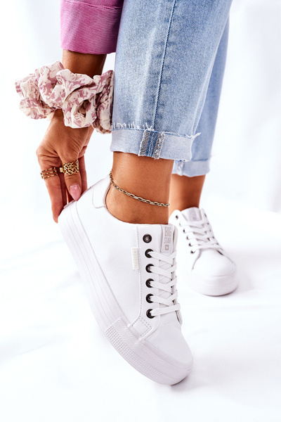 Adidași pentru femei pe o platformă Big Star II274348 White