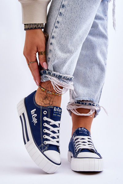 Moteriški sportbačiai ant platformos Lee Cooper LCW-23-31-1803L Navy
