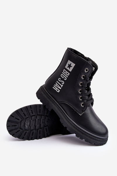 Kids Leather Boots Insulated Big Star MM374152 Black