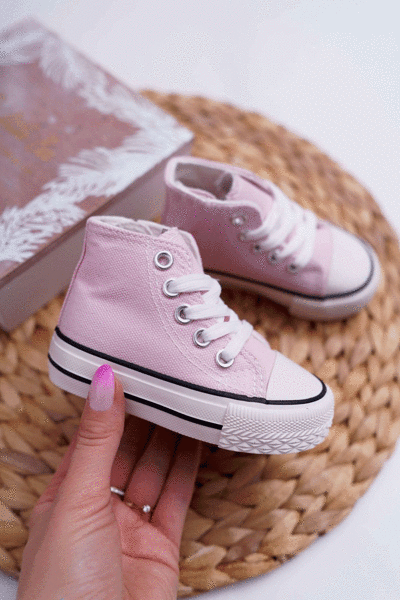 Adidași înalte pentru copii Pink Filemon