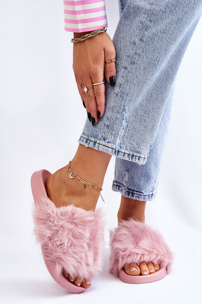 Slippers With Fur Rubber Light purple Allyson