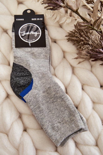 Chaussettes Hautes En Coton Pour Jeunes Gris