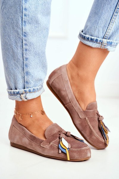 Mocassins Femme Maciejka Cuir Beige 04494-04/00-5