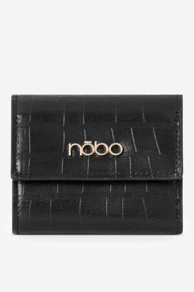 Portofel Mic Pentru Femei Din Piele Naturală Cu Model Animalic Nobo NPUR-LR111-C020 Negru