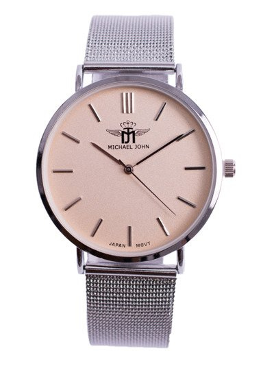 Montre Femme Michael John Florence Argent Beige 40mm