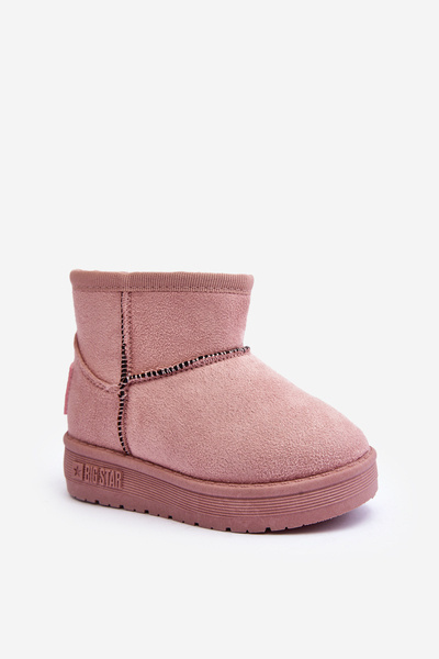 Bottes De Neige Enfant Isolées Avec Fourrure Avec Petites Oreilles Rose Betty