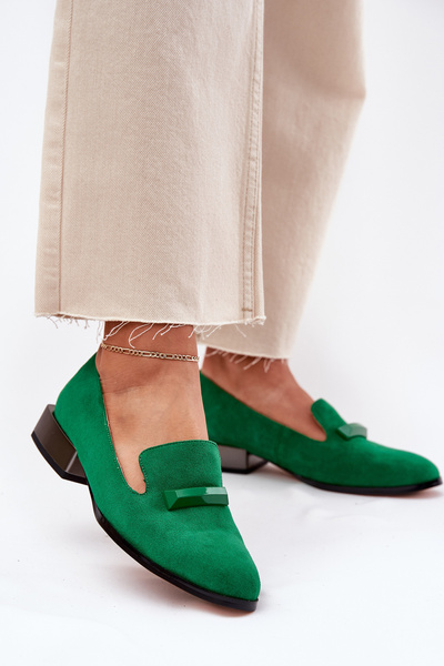 Mocasin Din Suede Femei Cu Decor D&A LZ51-505 Verde