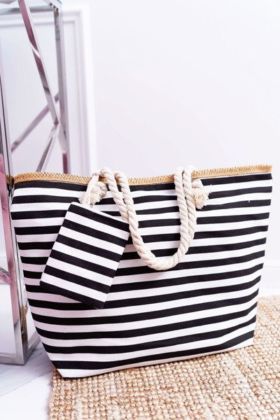 Women's Navy Große Schwarze Handtasche Strandtasche